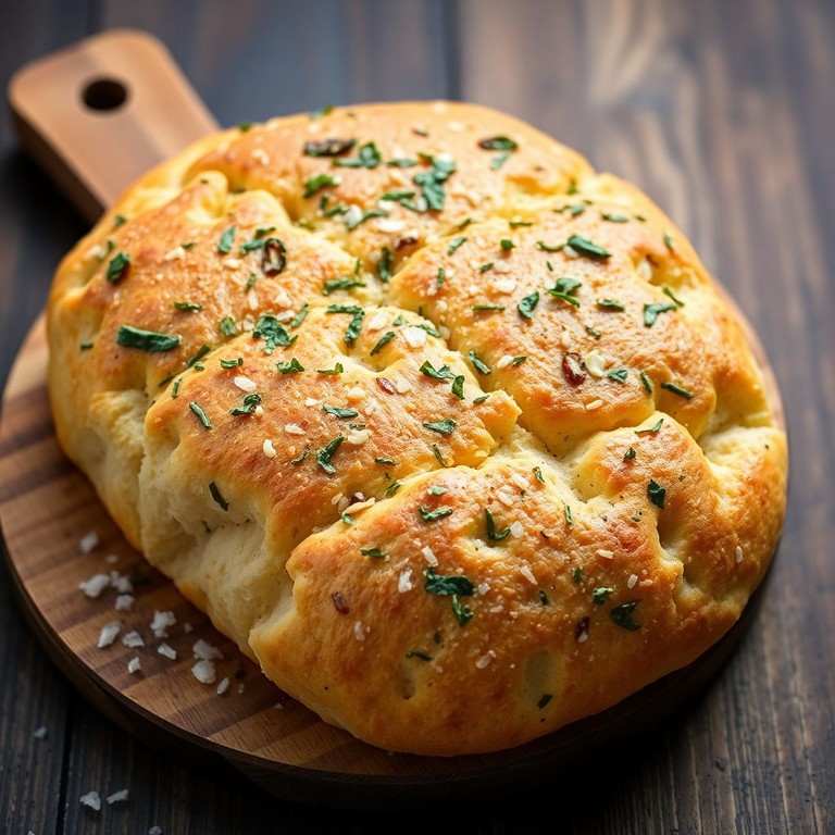 Fluffy Garlic Herb Focaccia