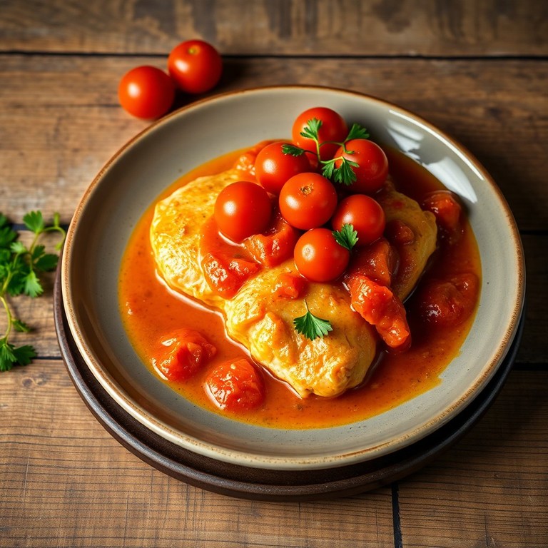 Frango ao Molho de Tomate com Tomate Cereja