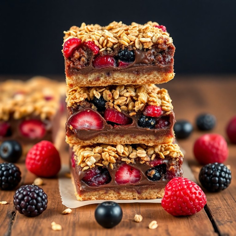 Nutella Berry Crumble Bars