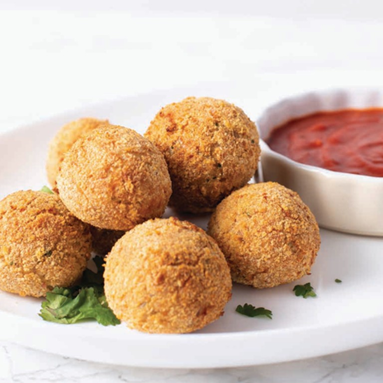 Pilz-, Schinken- und Käse-Arancini