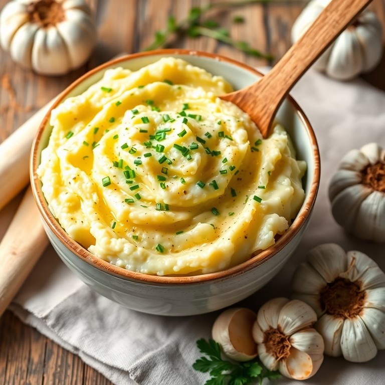 Creamy Garlic Mashed Potatoes with Herb Infusion