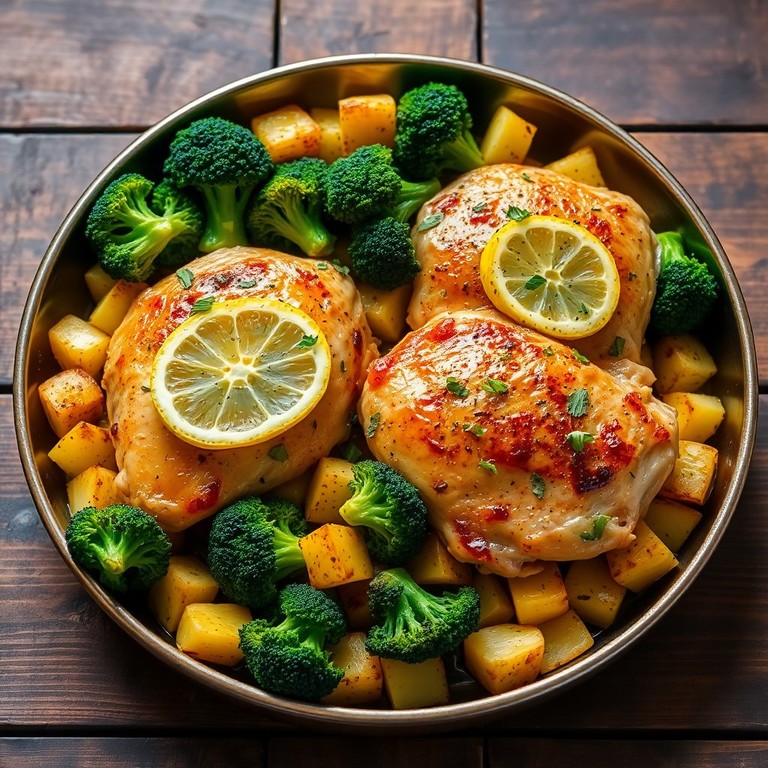 Kipfilet met Geroosterde Broccoli en Aardappelen