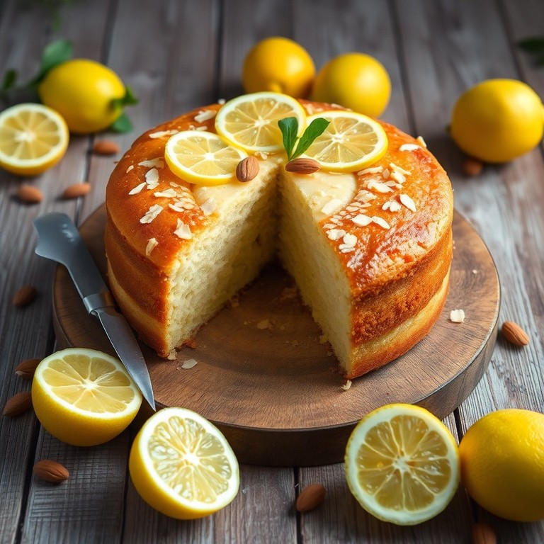 Gâteau Moelleux aux Amandes et Citron