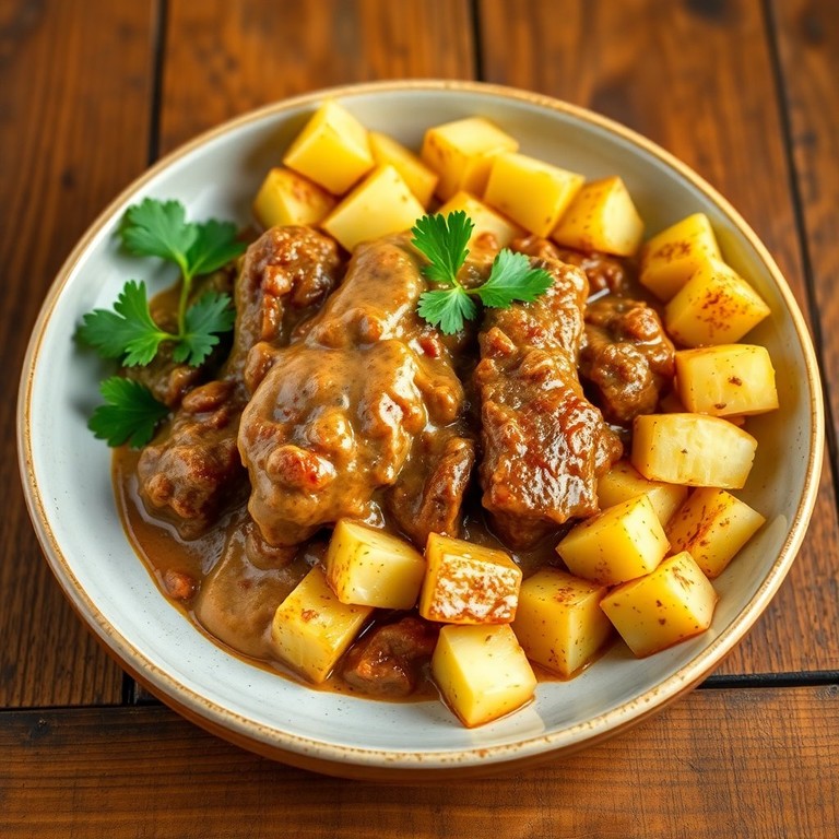 Coxão Mole com Batata Inglesa e Molho Cremoso