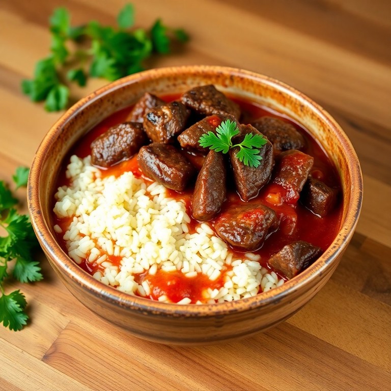 Arroz à Bolonhesa com Bife Suculento