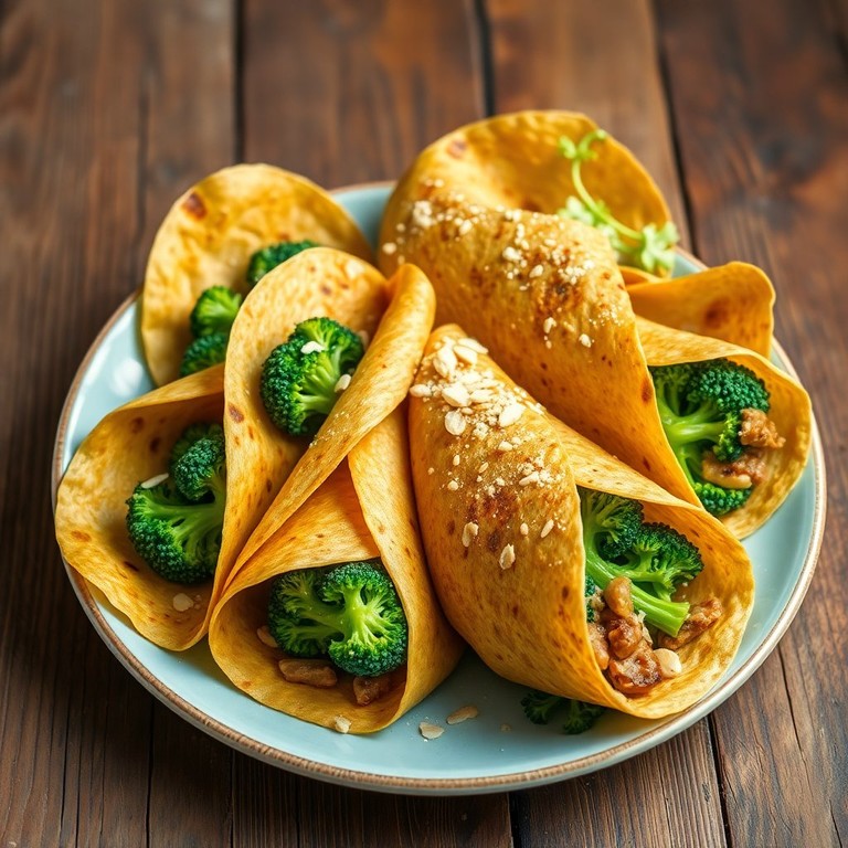 Savory Seitan and Broccoli Tortilla Wraps