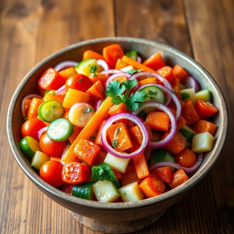 Mediterranean Veggie Medley with Zesty Lemon Dressing