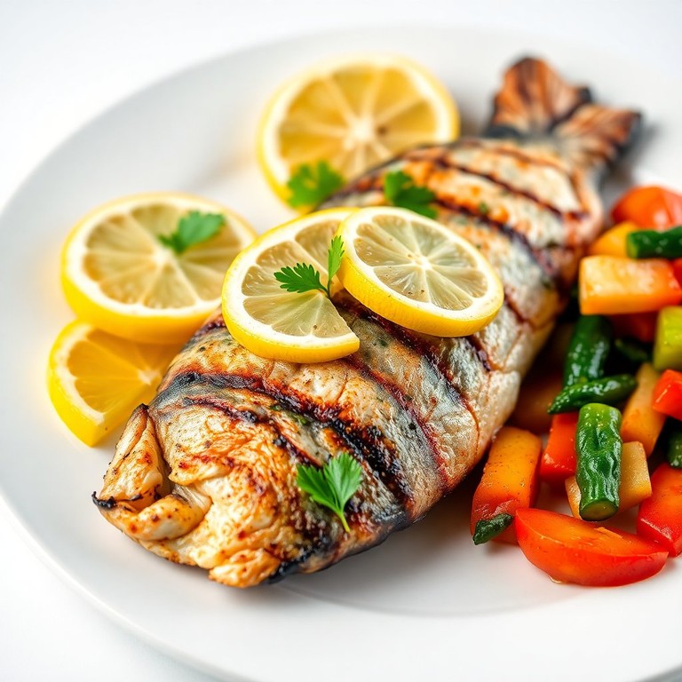 Peixe em Postas Grelhado com Limão e Alho