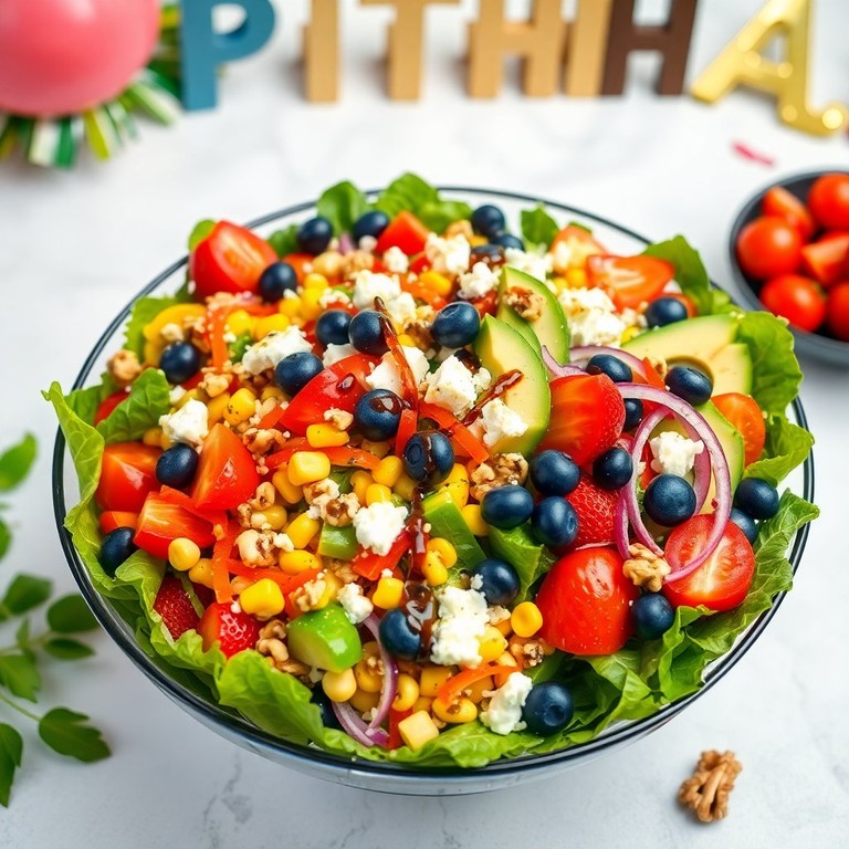 Festive Rainbow Birthday Salad