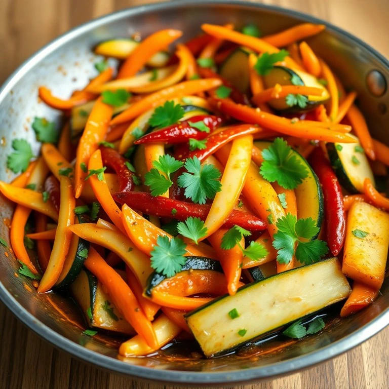 Karotten-Ingwer-Chili-Zucchini-Pfanne