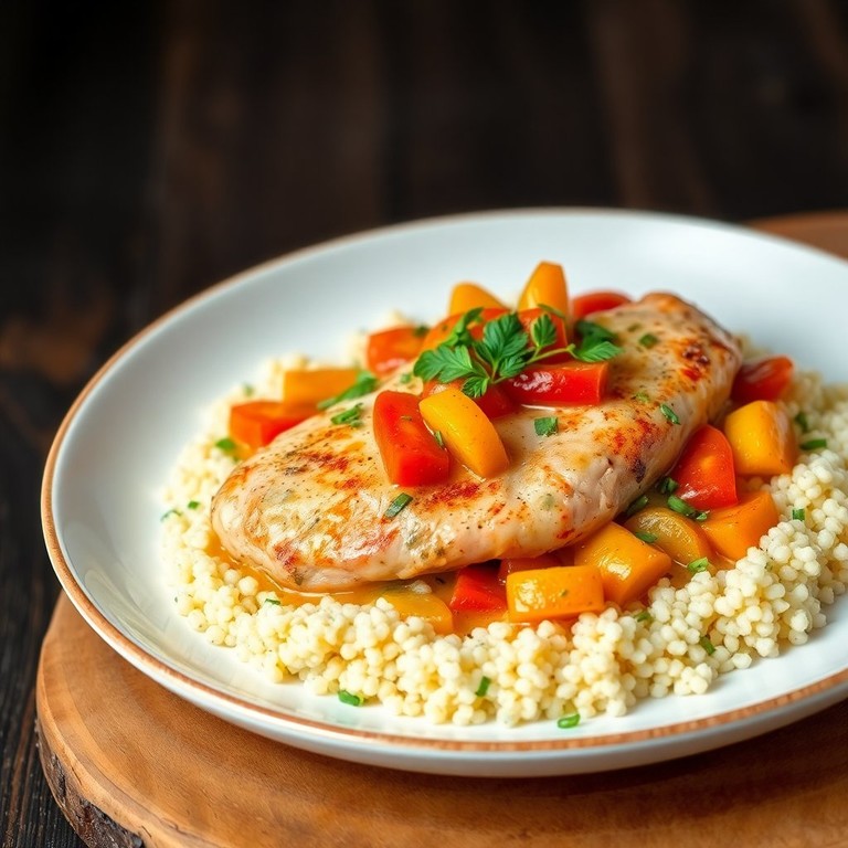 Сочное куриное филе с овощами в сметанном соусе