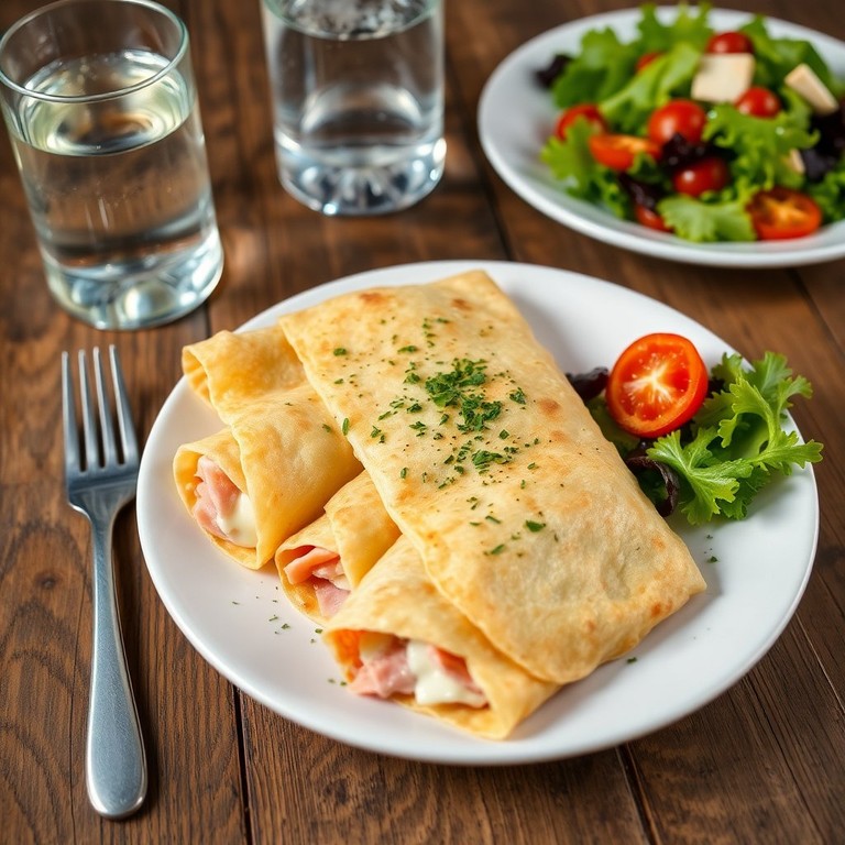 Crepes Salados de Jamón y Queso