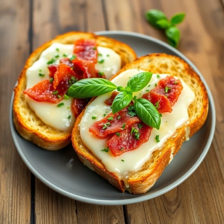 Basil Butter Bacon Toast