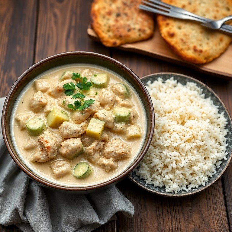 Strogonoff de Frango com Abobrinha e Queijo