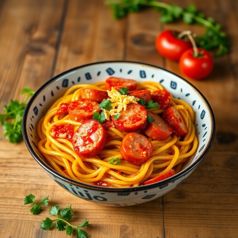 Miojo à Paprika com Salsicha e Limão