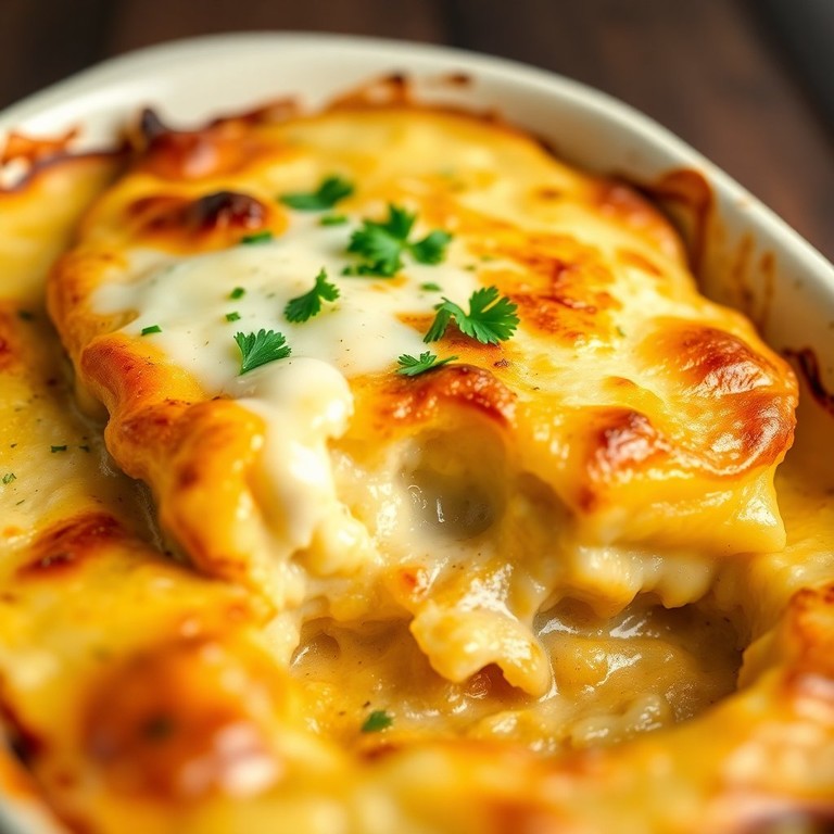 Картофельный гратен с сыром и сливками
