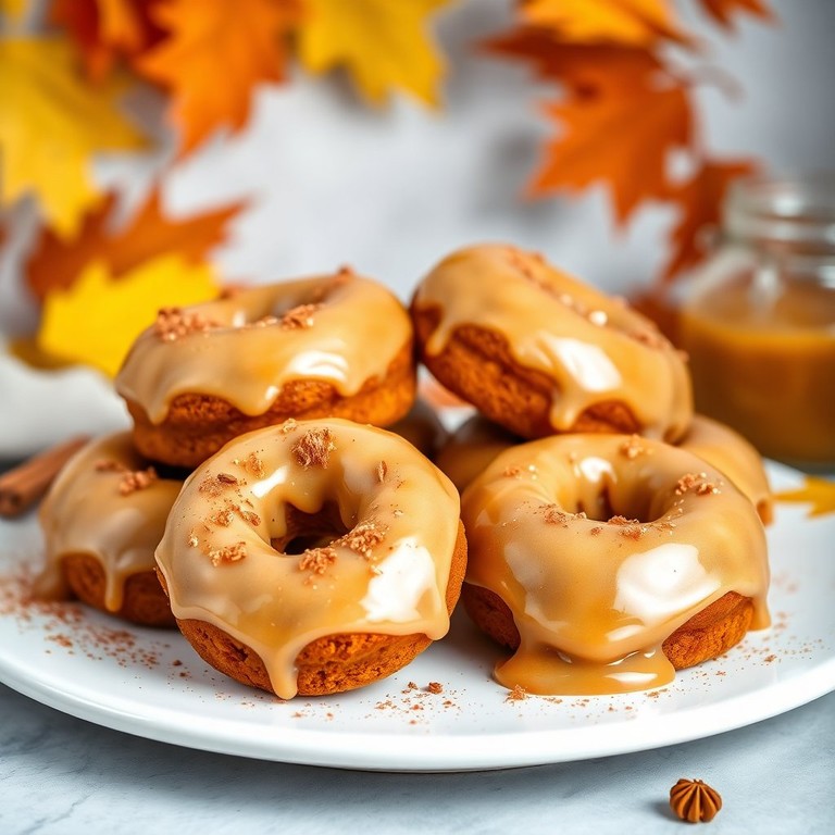 Pumpkin Spice Donuts with Apple Butter Glaze