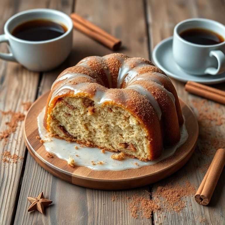Bolo de Canela com Cobertura de Açúcar