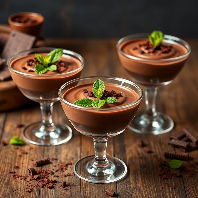 Mousse de Chocolate Cremosa com Toque de Baunilha