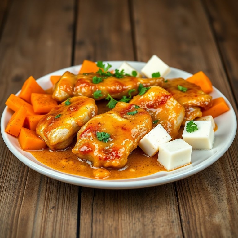Frango ao Molho de Alho e Gengibre com Legumes