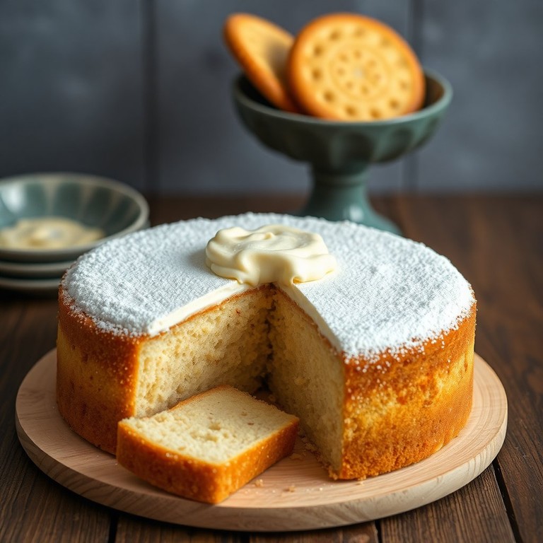 Bolo de Biscoito Maria com Cobertura de Leite em Pó