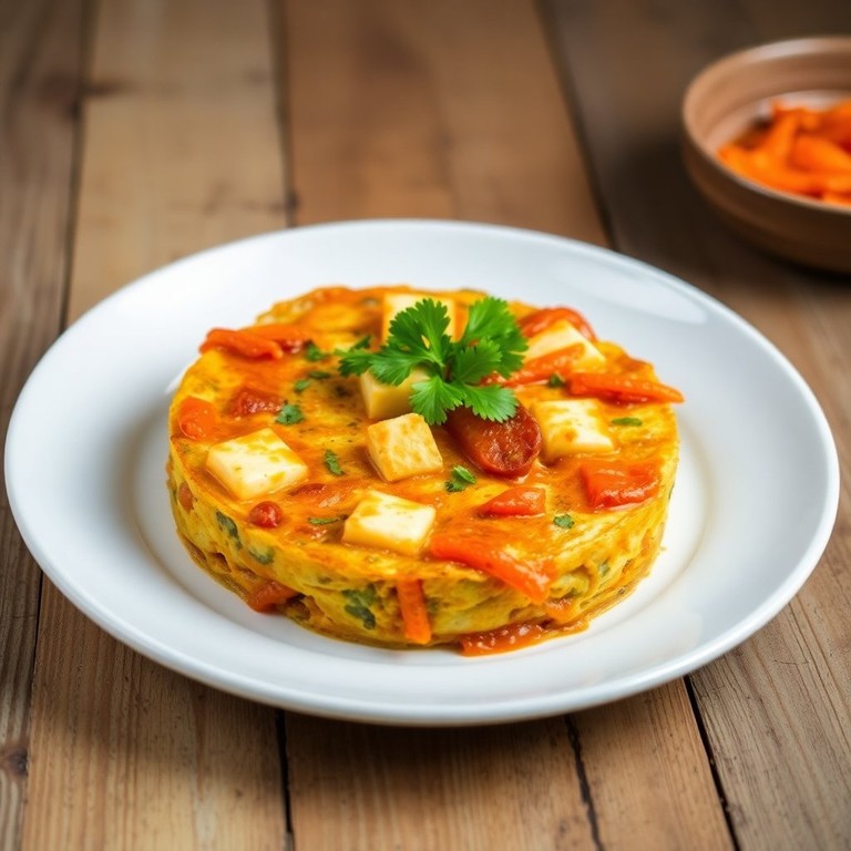 Kimchi and Carrot Frittata with Tofu