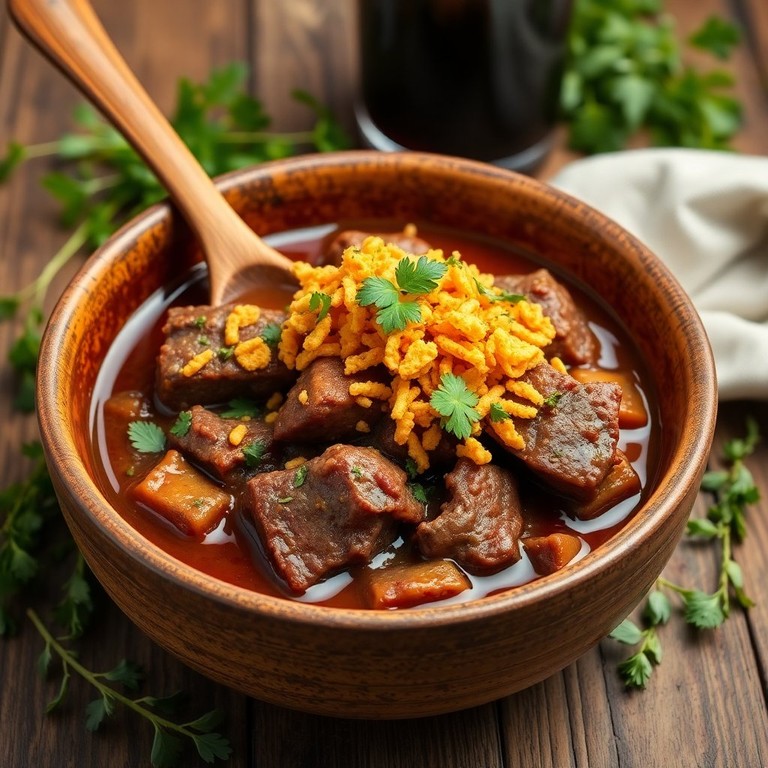 Rehragout mit würzigen Cornflakes und frischen Kräutern