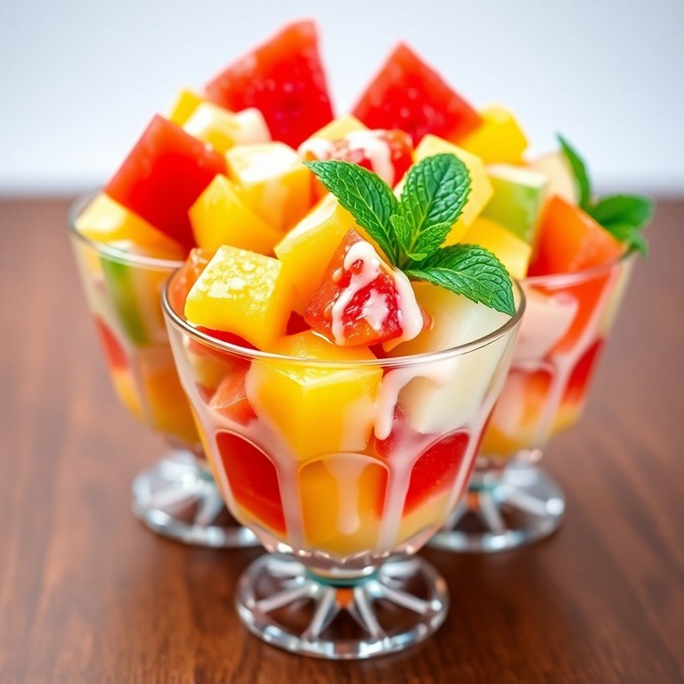 Sobremesa de Frutas com Leite Condensado
