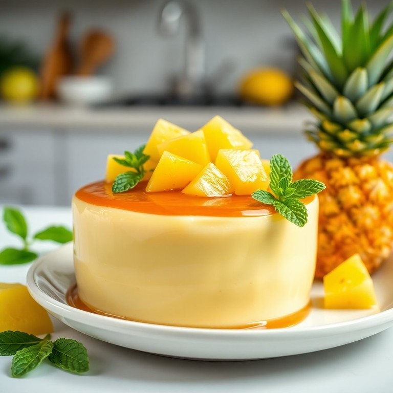 Pudim de Abacaxi com Gelatina Sem Sabor