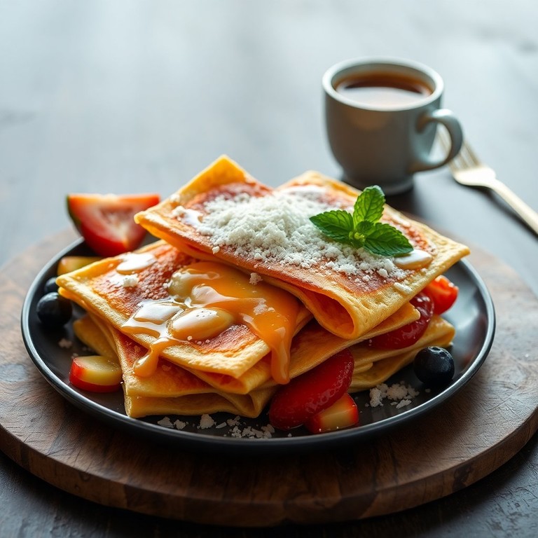 Panquecas Americanas Fluffy com Xarope de Bordo