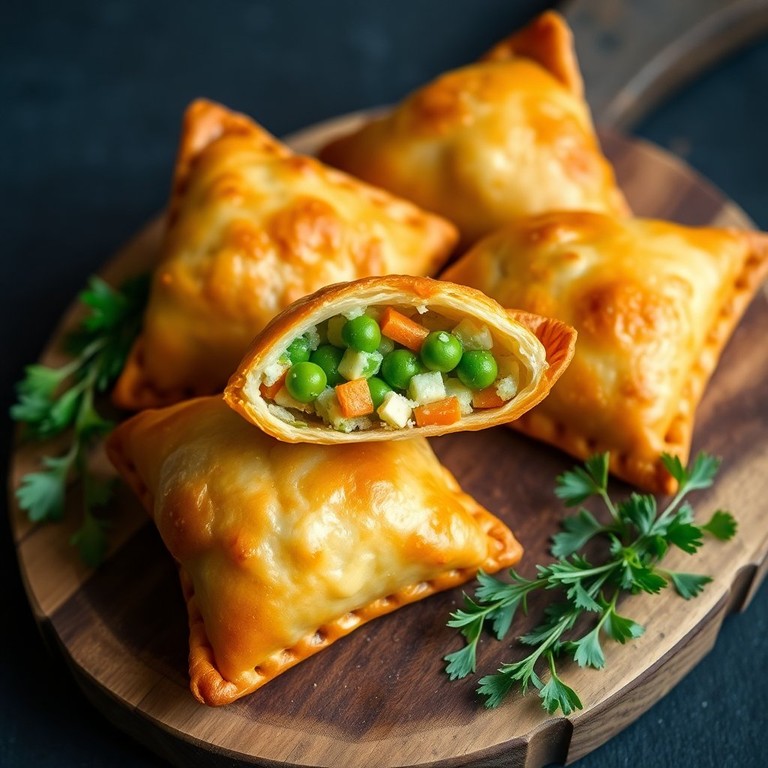 Mürbeteig-Taschen mit Gemüse und Käse