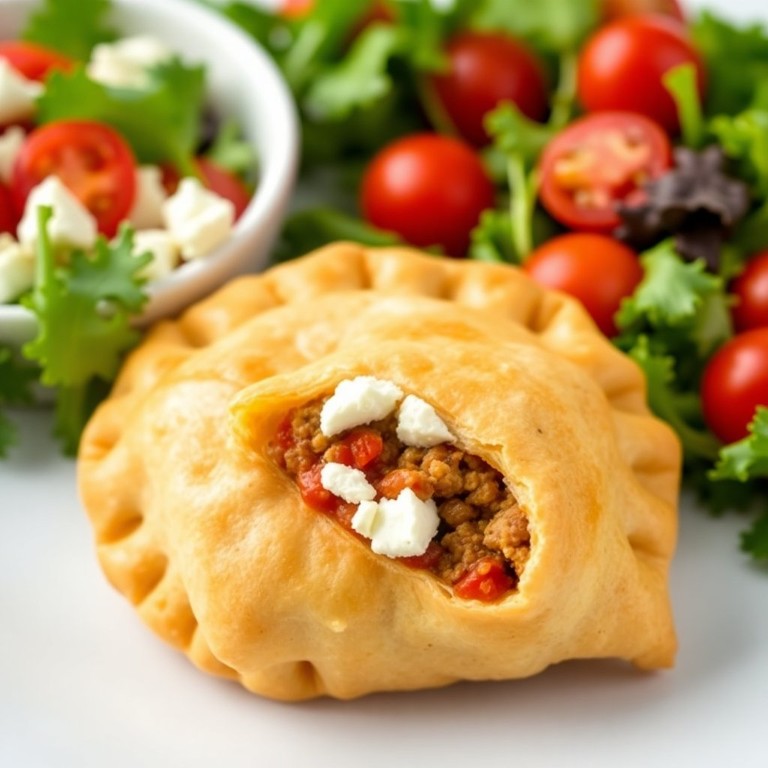 Mürbeteig-Taschen aus der Heißluftfritteuse mit Tomatenmark und Feta