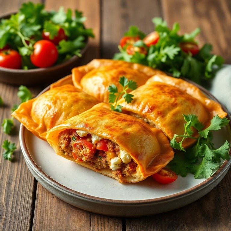 Geschlossene Quiche-Taschen mit Teigrädchen und Airfry-Modus