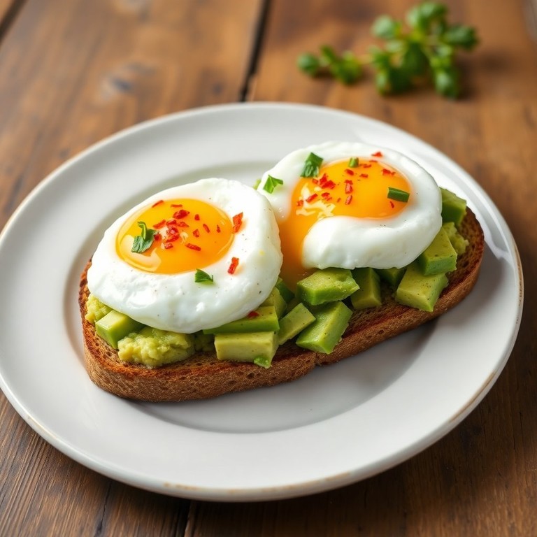 Greek Yogurt Avocado Toast with Poached Eggs