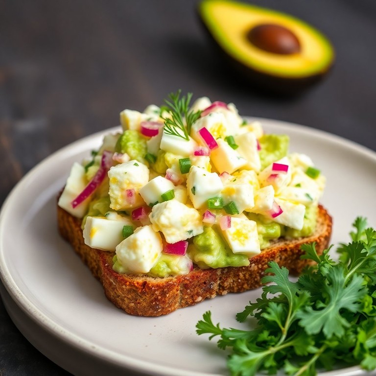 Savory Avocado and Greek Yogurt Egg Salad