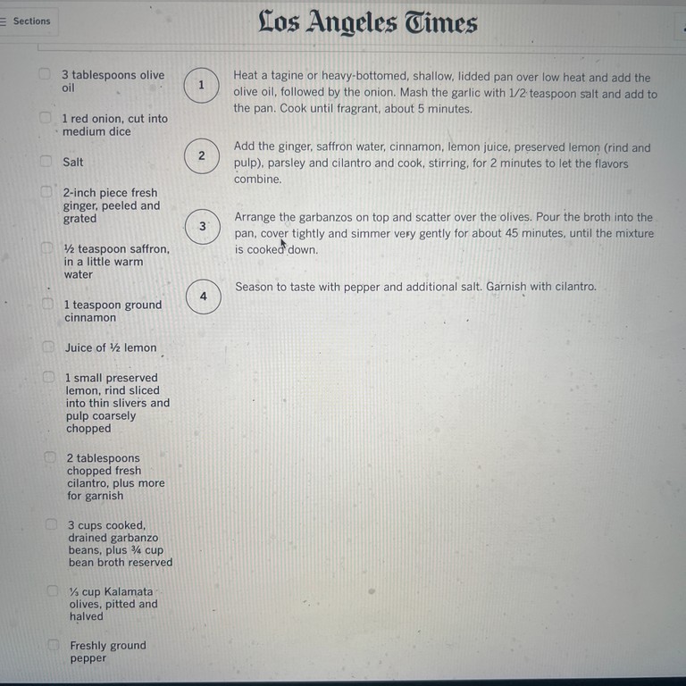 Moroccan Chickpea Tagine