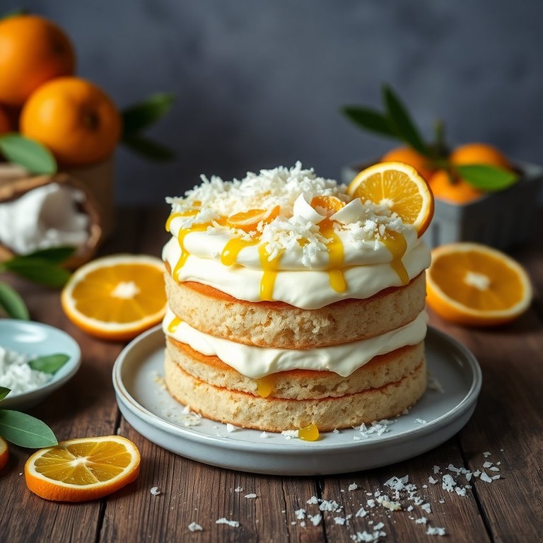 Zesty Vanilla Coconut Cake