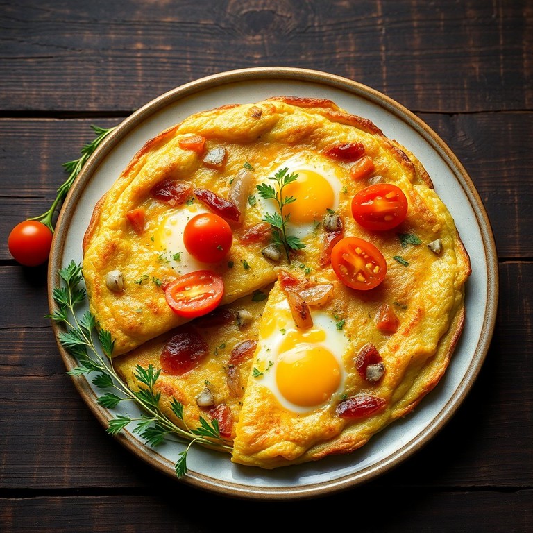 Tortilla Española Clásica con Tomate