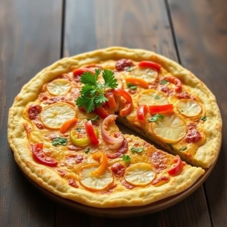 Tortilla Espagnole aux Poivrons et Oignons