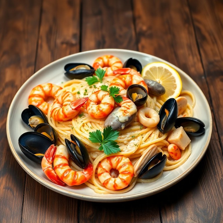 Creamy Shellfish Spaghetti Delight
