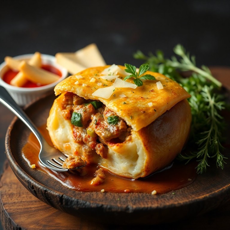Batata Recheada com Carne Moída e Legumes