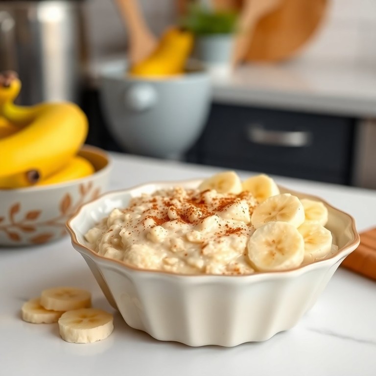 Pudín de Avena y Plátano con Toque de Canela