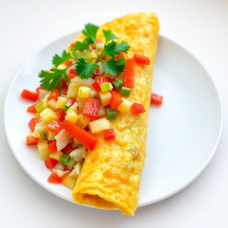 Omelete de Repolho e Pimentão