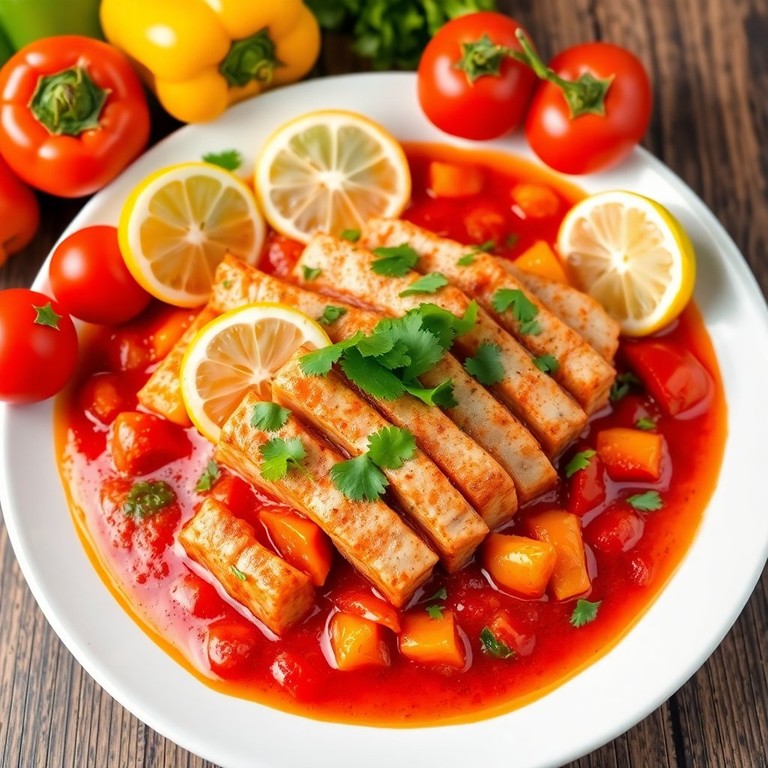 Atún en Salsa Roja con Toque de Limón