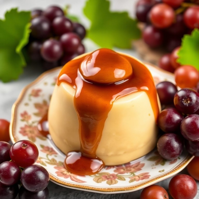 Pudim de Uva com Doce de Leite