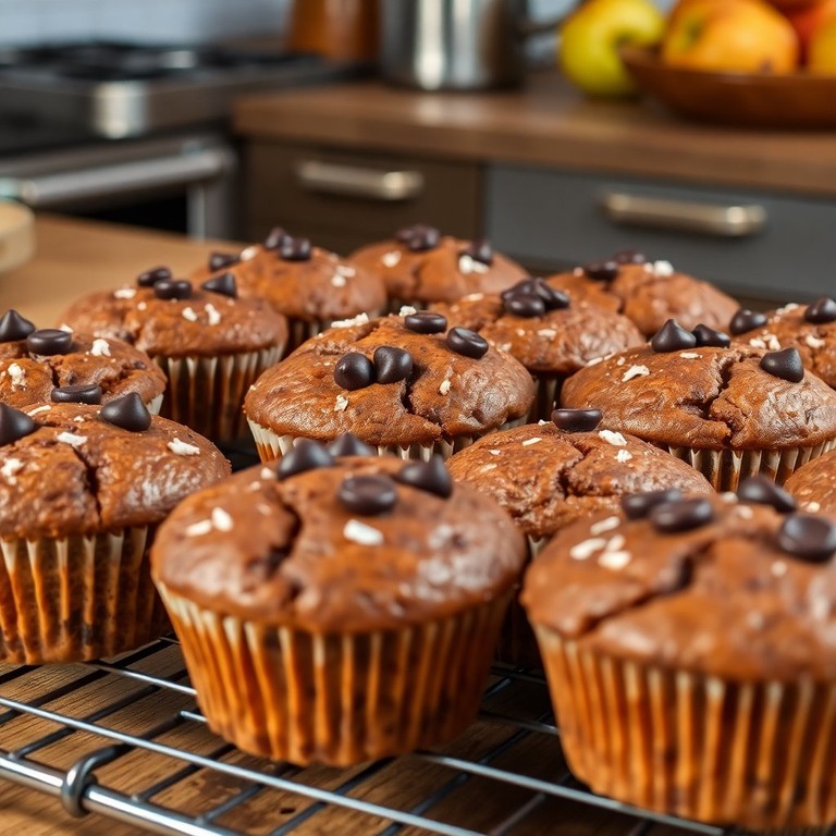 Muffins Chocolat-Coco et Compote de Pomme