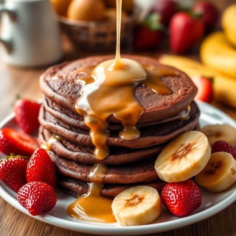 Panquecas de Chocolate com Recheio de Leite Condensado