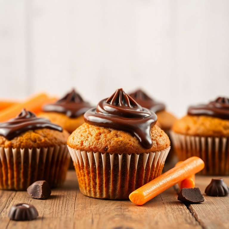Bolinhos de Cenoura com Cobertura de Chocolate