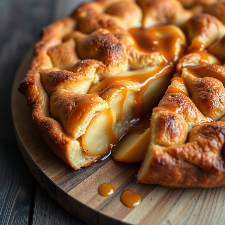 Croustillant Moelleux aux Pommes et Caramel