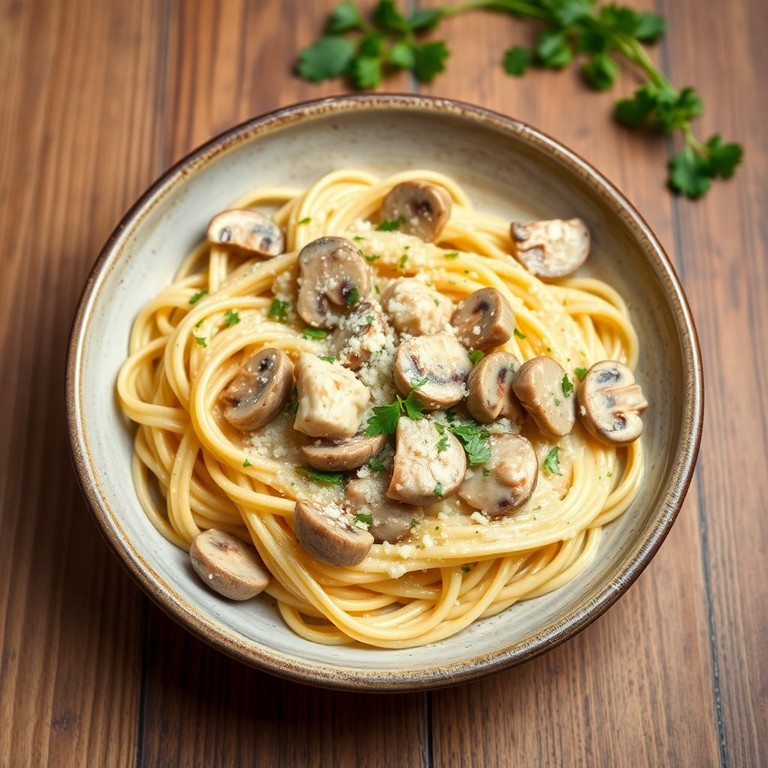 Pasta met Kip en Champignon Crème Fraîche Delight